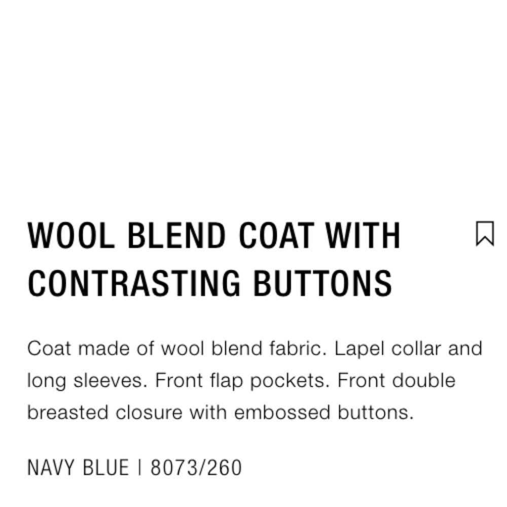 Zara Wool Blend Coat - Picture 4 of 11